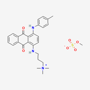 1-Propanaminium, 3-((9,10-dihydro-4-((4-methylphenyl)amino)-9,10-dioxo-1-anthracenyl)amino)-N,N,N-trimethyl-, methyl sulfate