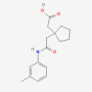 (1-{2-[(3-Methylphenyl)amino]-2-oxoethyl}cyclopentyl)acetic acid