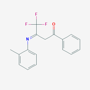 molecular formula C17H14F3NO B14173414 (3E)-4,4,4-Trifluoro-3-[(2-methylphenyl)imino]-1-phenylbutan-1-one CAS No. 919997-55-0