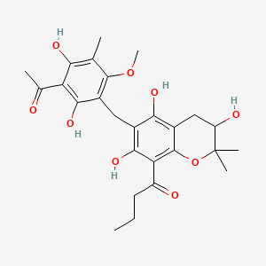 molecular formula C26H32O9 B14173421 Butyrylmallotochromanol CAS No. 129399-52-6