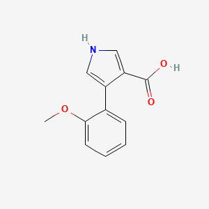 molecular formula C12H11NO3 B1417346 4-(2-甲氧基苯基)-1H-吡咯-3-羧酸 CAS No. 1096308-15-4