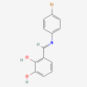 1,2-Benzenediol, 3-[(E)-((4-bromophenyl)imino)methyl]-