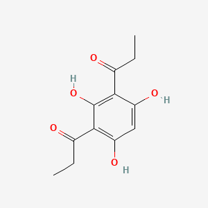 molecular formula C12H14O5 B14173475 1-Propanone, 1,1'-(2,4,6-trihydroxy-m-phenylene)di- CAS No. 3145-11-7