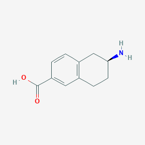 molecular formula C11H13NO2 B14173478 (6S)-6-Amino-5,6,7,8-tetrahydronaphthalene-2-carboxylic acid CAS No. 925242-56-4