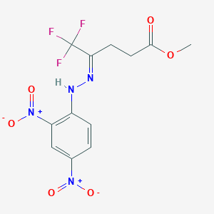 molecular formula C12H11F3N4O6 B14173484 Methyl 4-(2-(2,4-dinitrophenyl)hydrazono)-5,5,5-trifluoropentanoate 