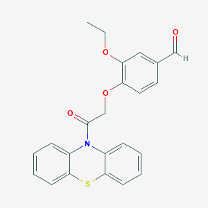 molecular formula C23H19NO4S B14173501 3-ethoxy-4-[2-oxo-2-(10H-phenothiazin-10-yl)ethoxy]benzaldehyde CAS No. 247592-98-9