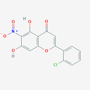 molecular formula C15H8ClNO6 B14173508 4H-1-Benzopyran-4-one, 2-(2-chlorophenyl)-5,7-dihydroxy-6-nitro- CAS No. 920006-43-5