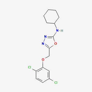 molecular formula C15H17Cl2N3O2 B14173520 n-Cyclohexyl-5-[(2,5-dichlorophenoxy)methyl]-1,3,4-oxadiazol-2-amine CAS No. 40056-73-3