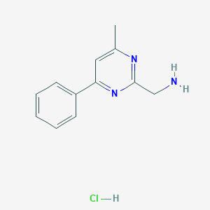 (4-Methyl-6-phenylpyrimidin-2-YL)methanamine hydrochloride