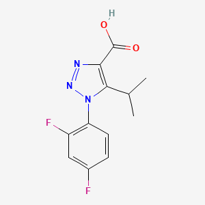 molecular formula C12H11F2N3O2 B1417353 1-(2,4-二氟苯基)-5-(异丙基)-1H-1,2,3-三唑-4-羧酸 CAS No. 1096911-64-6