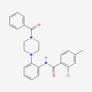 molecular formula C25H24ClN3O2 B14173535 2-chloro-4-methyl-N-{2-[4-(phenylcarbonyl)piperazin-1-yl]phenyl}benzamide CAS No. 767316-74-5