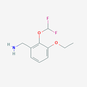 molecular formula C10H13F2NO2 B1417354 [2-(二氟甲氧基)-3-乙氧基苯基]甲胺 CAS No. 1099691-90-3