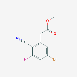 B1417356 Methyl 5-bromo-2-cyano-3-fluorophenylacetate CAS No. 1805485-56-6
