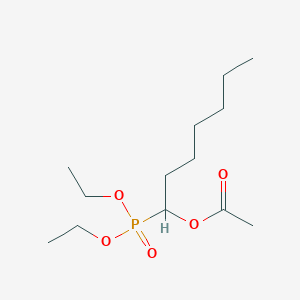 1-(Diethoxyphosphoryl)heptyl acetate