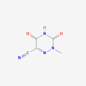 molecular formula C5H4N4O2 B14173582 2-Methyl-3,5-dioxo-1,2,4-triazine-6-carbonitrile CAS No. 89282-23-5