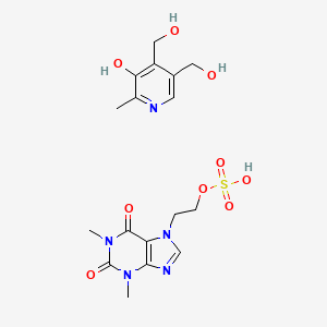 molecular formula C17H23N5O9S B14173611 Pyridofylline CAS No. 53403-97-7