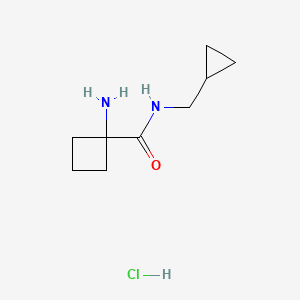 molecular formula C9H17ClN2O B1417363 1-氨基-N-(环丙基甲基)环丁烷-1-甲酰胺盐酸盐 CAS No. 2206607-55-6