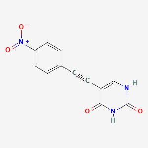 molecular formula C12H7N3O4 B14173641 5-[(4-Nitrophenyl)ethynyl]pyrimidine-2,4(1H,3H)-dione CAS No. 920506-98-5