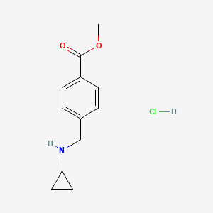 molecular formula C12H16ClNO2 B1417365 4-[(环丙氨基)甲基]苯甲酸甲酯盐酸盐 CAS No. 2155853-15-7