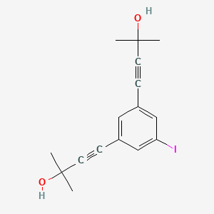 molecular formula C16H17IO2 B14173652 4,4'-(5-Iodo-1,3-phenylene)bis(2-methylbut-3-yn-2-ol) CAS No. 921825-44-7