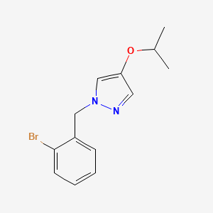 molecular formula C13H15BrN2O B1417367 1-(2-溴苄基)-4-异丙氧基-1H-吡唑 CAS No. 2025564-94-5