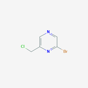 molecular formula C5H4BrClN2 B14173677 2-Bromo-6-(chloromethyl)pyrazine CAS No. 1196154-59-2