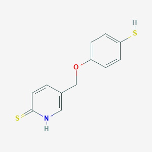 5-[(4-Sulfanylphenoxy)methyl]pyridine-2(1H)-thione