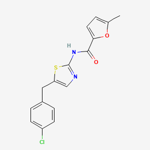 molecular formula C16H13ClN2O2S B14173688 N-[5-(4-chlorobenzyl)-1,3-thiazol-2-yl]-5-methylfuran-2-carboxamide CAS No. 842968-59-6