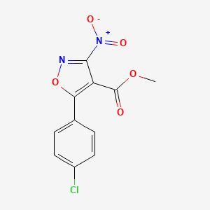 B1417370 Methyl 5-(4-chlorophenyl)-3-nitroisoxazole-4-carboxylate CAS No. 1818225-38-5