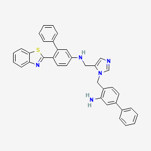 1H-Imidazole-5-methanamine, 1-[(3-amino[1,1'-biphenyl]-4-yl)methyl]-N-[6-(2-benzothiazolyl)[1,1'-biphenyl]-3-yl]-