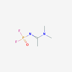 molecular formula C4H9F2N2OP B14173715 N-[1-(Dimethylamino)ethylidene]phosphoramidic difluoride CAS No. 920317-53-9