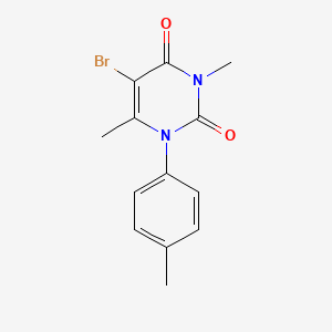 2,4(1H,3H)-Pyrimidinedione, 5-bromo-3,6-dimethyl-1-(4-methylphenyl)-