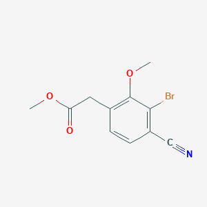 B1417374 Methyl 3-bromo-4-cyano-2-methoxyphenylacetate CAS No. 1805492-40-3
