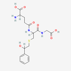 Glycine, N-(N-L-gamma-glutamyl-S-(2-hydroxy-2-phenylethyl)-L-cysteinyl)-, (R)-