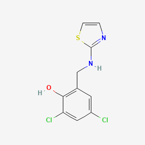 2,4-Dichloro-6-[(1,3-thiazol-2-ylamino)methyl]phenol