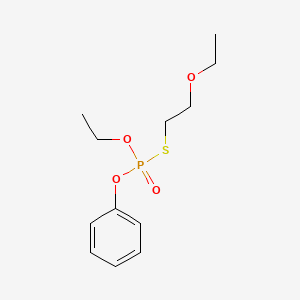 molecular formula C12H19O4PS B14173781 Phosphorothioic acid, S-(2-ethoxyethyl) O-ethyl O-phenyl ester, (R)- CAS No. 78400-24-5