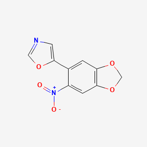 B1417380 5-(6-Nitro-1,3-benzodioxol-5-yl)-1,3-oxazole CAS No. 2206610-22-0