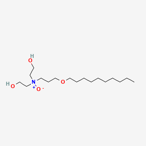 molecular formula C17H37NO4 B14173818 2,2'-((3-(Decyloxy)propyl)oxidoimino)bisethanol CAS No. 77500-13-1