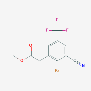 B1417382 Methyl 2-bromo-3-cyano-5-(trifluoromethyl)phenylacetate CAS No. 1805188-40-2