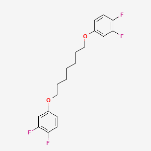 molecular formula C19H20F4O2 B14173824 1,1'-[Heptane-1,7-diylbis(oxy)]bis(3,4-difluorobenzene) CAS No. 922718-46-5