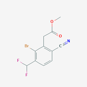 B1417383 Methyl 2-bromo-6-cyano-3-(difluoromethyl)phenylacetate CAS No. 1805519-22-5