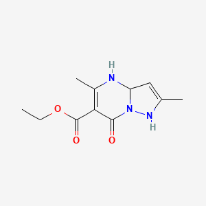 Ethyl 1,3A-dihydro-7-hydroxy-2,5-dimethylpyrazolo[1,5-A]pyrimidine-6-carboxylate