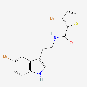 molecular formula C15H12Br2N2OS B14173865 3-Bromo-N-[2-(5-bromo-1H-indol-3-yl)ethyl]thiophene-2-carboxamide CAS No. 920505-90-4