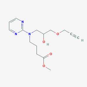 Methyl 4-[(2-hydroxy-3-prop-2-ynoxy-propyl)-pyrimidin-2-yl-amino]butanoate