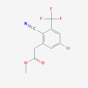 B1417387 Methyl 5-bromo-2-cyano-3-(trifluoromethyl)phenylacetate CAS No. 1805500-68-8