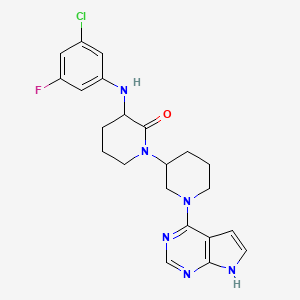 3-(3-chloro-5-fluoroanilino)-1-[1-(7H-pyrrolo[2,3-d]pyrimidin-4-yl)piperidin-3-yl]piperidin-2-one