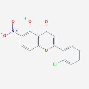 2-(2-Chlorophenyl)-5-hydroxy-6-nitrochromen-4-one