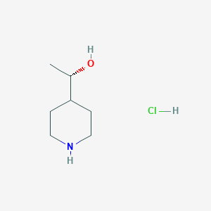 molecular formula C7H16ClNO B1417393 (S)-1-(Piperidin-4-yl)ethan-1-ol HCl CAS No. 2059911-70-3