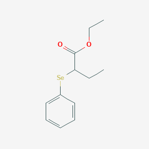 molecular formula C12H16O2Se B14173958 Butanoic acid, 2-(phenylseleno)-, ethyl ester CAS No. 89113-94-0