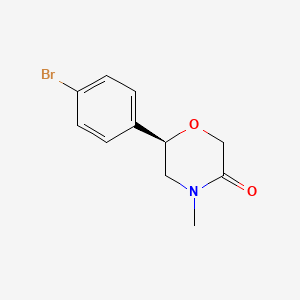 molecular formula C11H12BrNO2 B14173998 (6R)-6-(4-Bromophenyl)-4-methylmorpholin-3-one CAS No. 920801-95-2